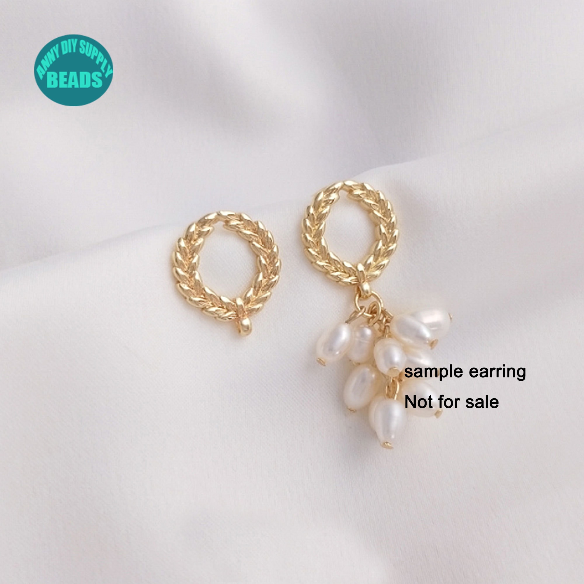 Boucles D'oreilles Rondes épis De Blé - Acier Inoxydable Or - Femme - Budget Beauté