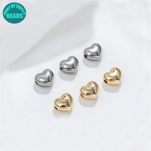 Edelstahl Herz Perlen,Herz Anhänger,Halsketten Anhänger,Anhänger Charm,Herz Perlen,Edelstahl Versorgung,10x8.8 mm