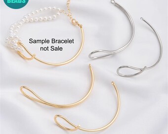 14K Gold Plated Brass Half Bangle Blanks,Bracelet Making Supply