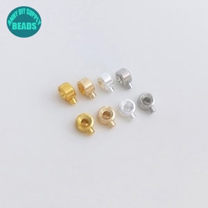14K Vergoldete Crimp Beads, dünne Crimp End Beads, zur Schmuckherstellung