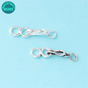 S925 Sterling Silber Haken Verschluss, Sterling Silber Armband Verschluss, Verschluss mit Stecker