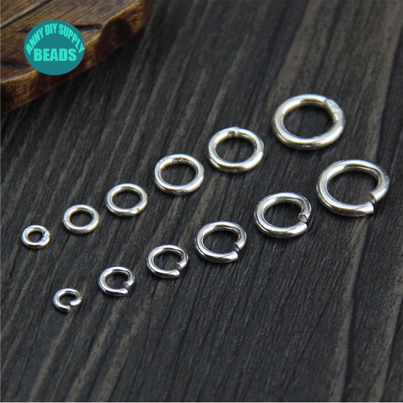 50PCS 100PCS S925 Sterling Silver Rings,Silver Jump Rings,Closed Rings,Rings For Bracelet,Jewelry Making Rings zdjęcie 1
