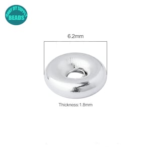 S925 Sterling Silver Spacer Beads,Bead spacer,rondelle Beads,silver spacer beads,Metal spacer beads 6.2mm