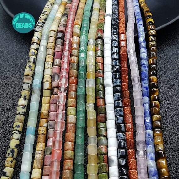 Gemstone tube beads deals