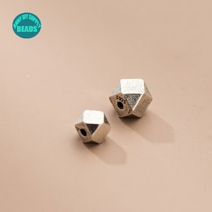 5/6mm Solid S925 Sterling Silver faceted Beads,Sterling Silver Spacer beads