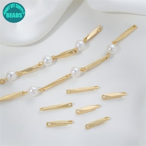 14K Gold Plated brass Connector Bar,Earring Connector,Jewelry Connector,Connector Bar,Stick charm,Stick Bars