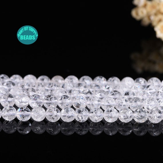 Lot De Perles Rondes En Pierres Naturelles Facettées - Quartz, Cristal - Tailles 2mm Et 3mm - Pour Création Bijoux
