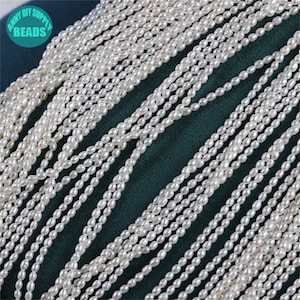 2.5mm Good Luster Freshwater Pearl beads,Samll Size Pearl Beads,Freshwater seed pearls,Rice Pearl Beads,Seed pearl beads