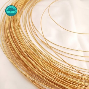 1/5/50meters 18K Real Gold Plated brass jewerly Sparkle Wire,0.6/0.8/1.0/1.2mm Hard Wire