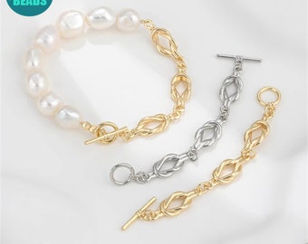 18K Gold Plated Brass Extension Chain,Lobster Clasps with Extender Chain 65mm
