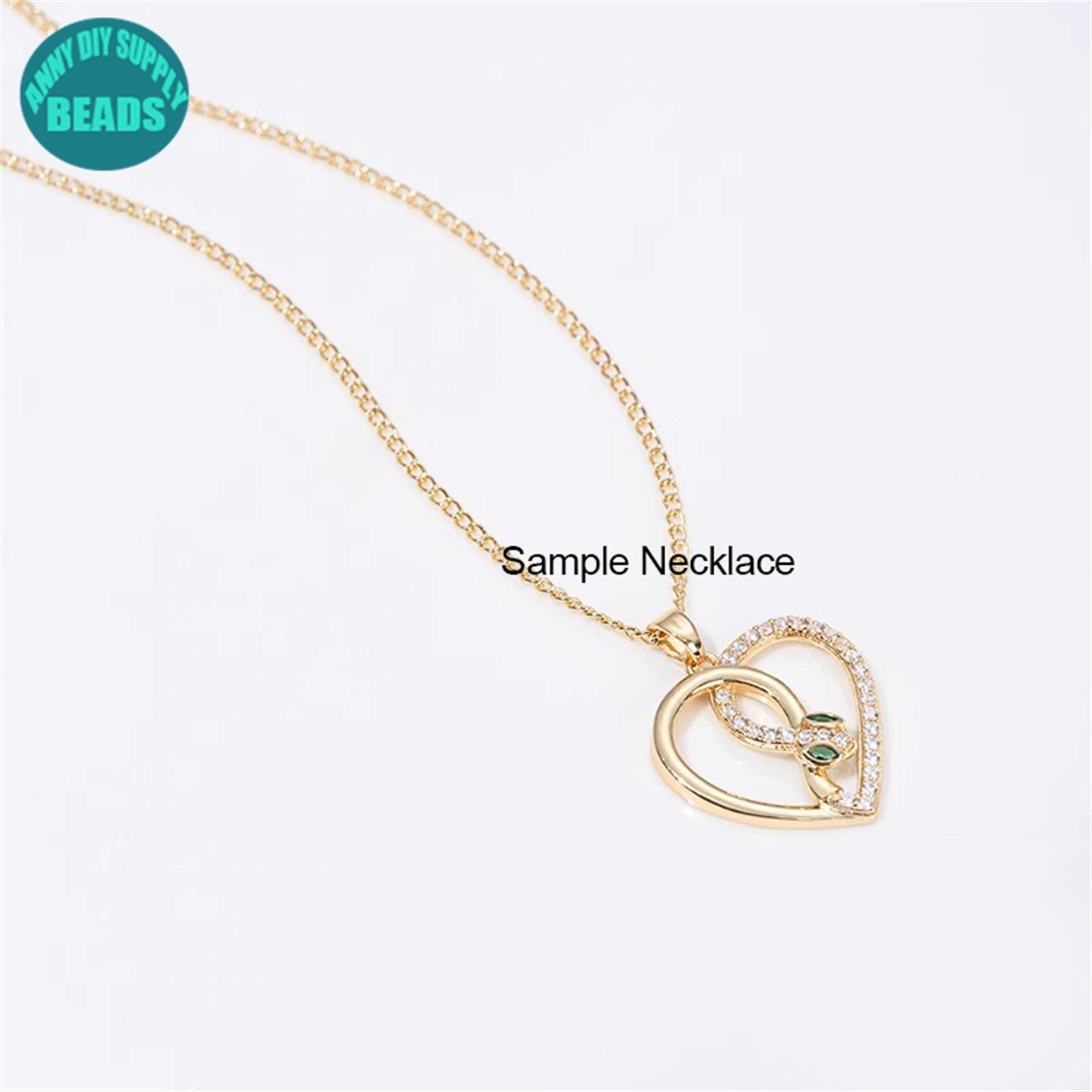 Ciondolo a forma di serpente placcato oro 14k, ciondolo in oro con zirconi cubici, ciondolo dello zodiaco cinese, ciondolo a forma di cuore, ciondolo per collana, ciondolo per collana - Italia
