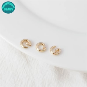 7mm 14K Real Gold Plated Closed Ring Closure,Bracelet End Connector,Closed Rings,Bracelet end Closure