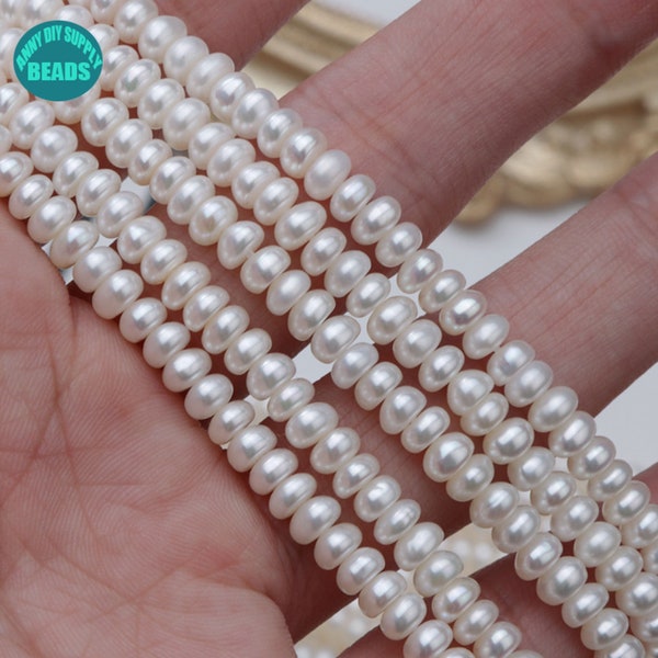 4-5mm Rondelle pearl beads,FreshWater Pearl,Samll Size Pearl Beads,Full strand