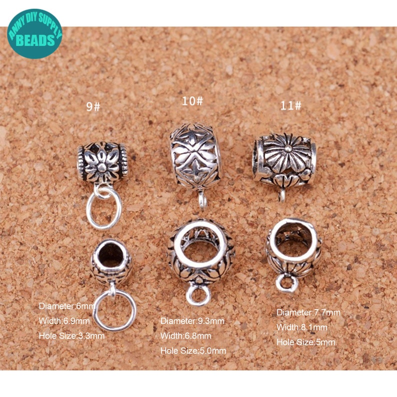 S925 Sterling Silver Bail Connector,Bead Bails,Silver Bead Bail,Charm Holder,Pendant Bails,Jewelry Bails image 4