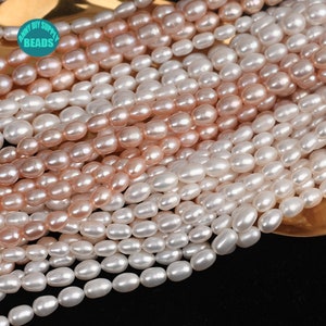 Pearl Necklace, Sweetwater pearls, Real pearls, Freshwater cultured pearls  chain 62 cm 24.5 Bridal jewelry Easter gift