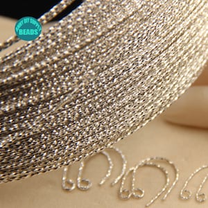 0.6 / 0.8 / 1.0mm S925 Sterling Silber Diamant Draht, Runddraht, Draht gewickelt Schmuck Sterling Silber Draht