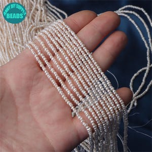 Pequeñas perlas naturales de agua dulce: perlas de semilla de 2 mm