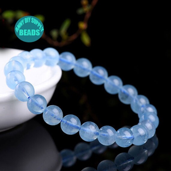 Genuine 2024 aquamarine beads