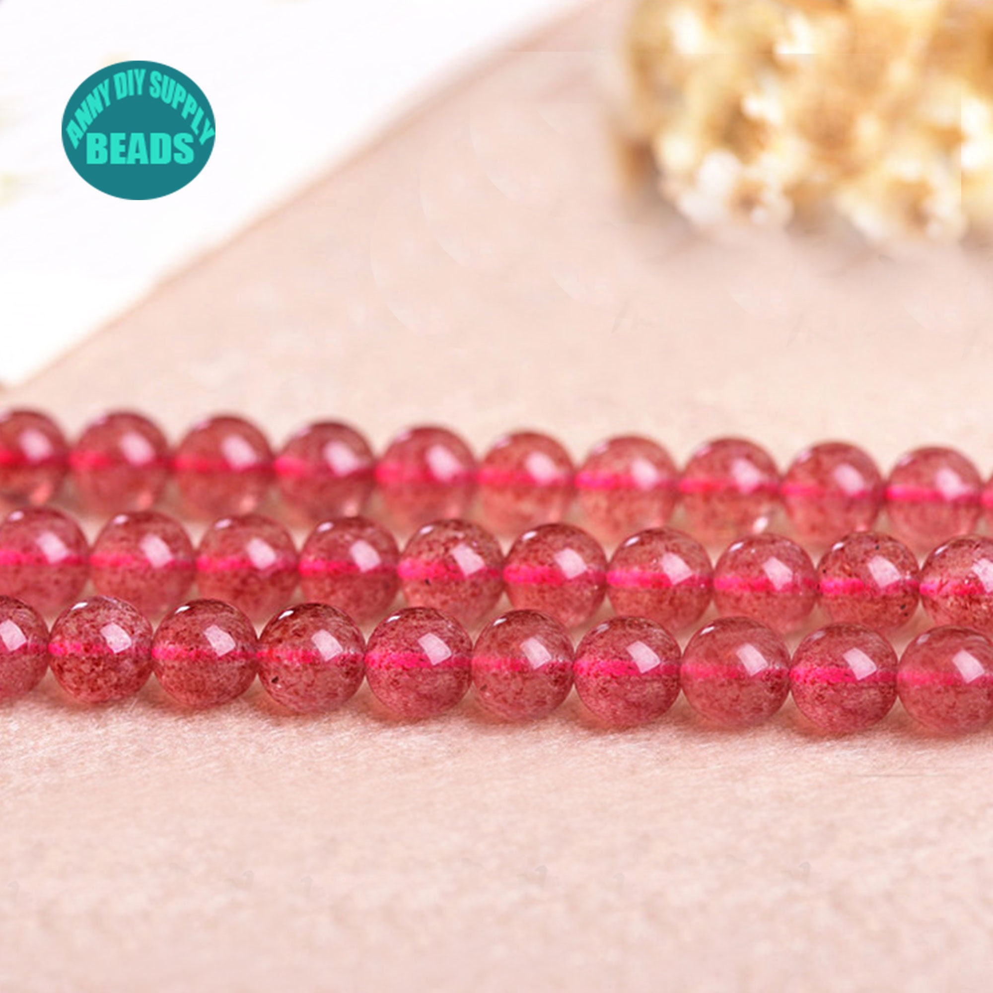 Faceted Strawberry Quartz Oval Crystal Gem Rhodonite Beads Natural Stone,  10x20mm Size For Bracelet And Necklace Making From Sohucom, $33.64