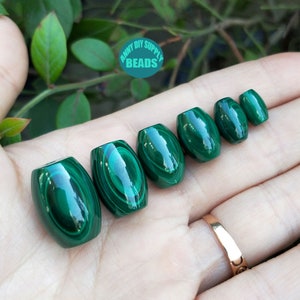 Genuine Natural Malachite barrel Beads,Gemstone barrel Beads,Green Beads,Gemstone beads