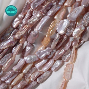 9mm Freshwater Biwa Pearl beads,Baroque Pearl Beads,Biwa Pearl Beads,Full Strand