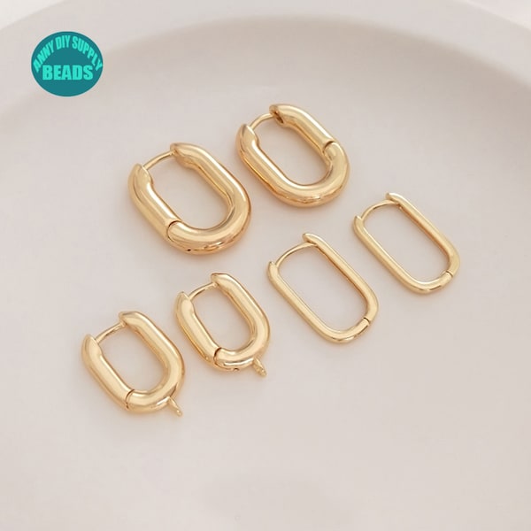 1/5/10/20 pair Earring Hooks,14K Real Gold Plated Lever Back Earring Hooks