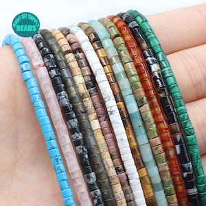 2x3mm Tube beads,gemstone Tube beads,Full strand 15inch