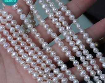 5-6mm Tiny Baroque Pearl beads,Nugget Pearls,Seed pearls,Pearl Strand,Irregular shape Pearls,Necklace pearls