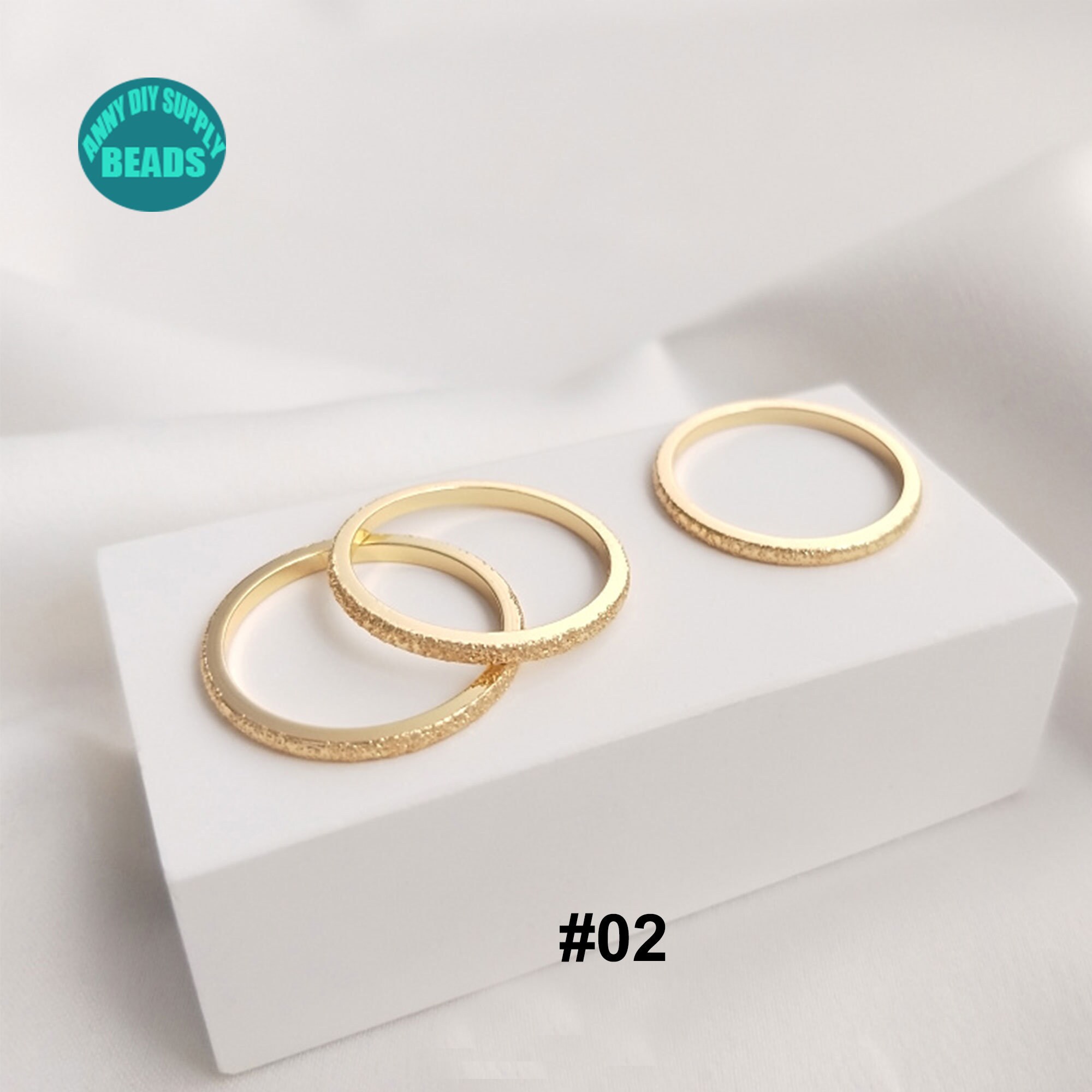 1PC 14K real Gold Plated Brass RingsSimple Gold RingsInner Etsy