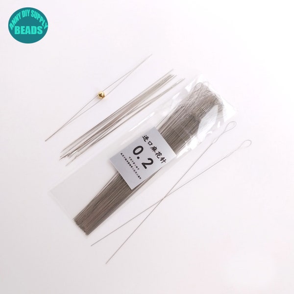 Steel Beading Needle For Small Hole,0.15/0.2mm Needle,Beading Needle