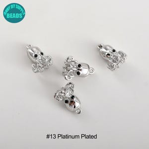 Juego de dijes de océano chapados en oro de 14 k, dijes de océano, dijes de joyería, dijes de mar, dije de animal, dije de pulsera, colgante de pendiente #13