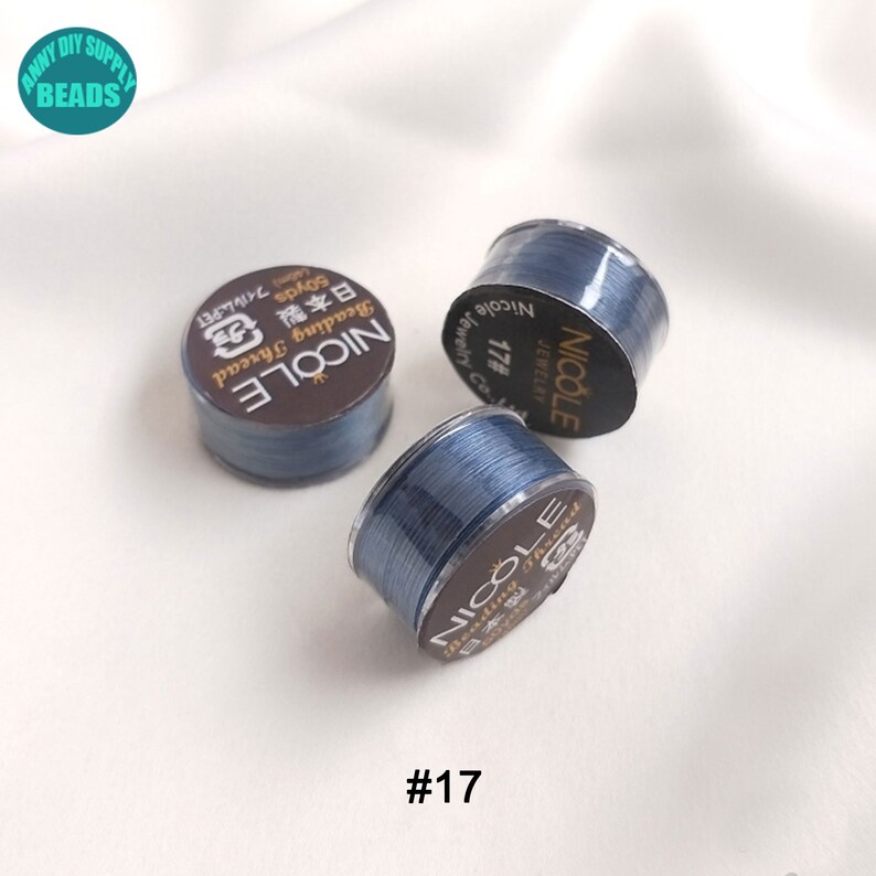 0,2 mm MIYUKI-tråd, nylontråd, liten spole, 50 yards/spole #17
