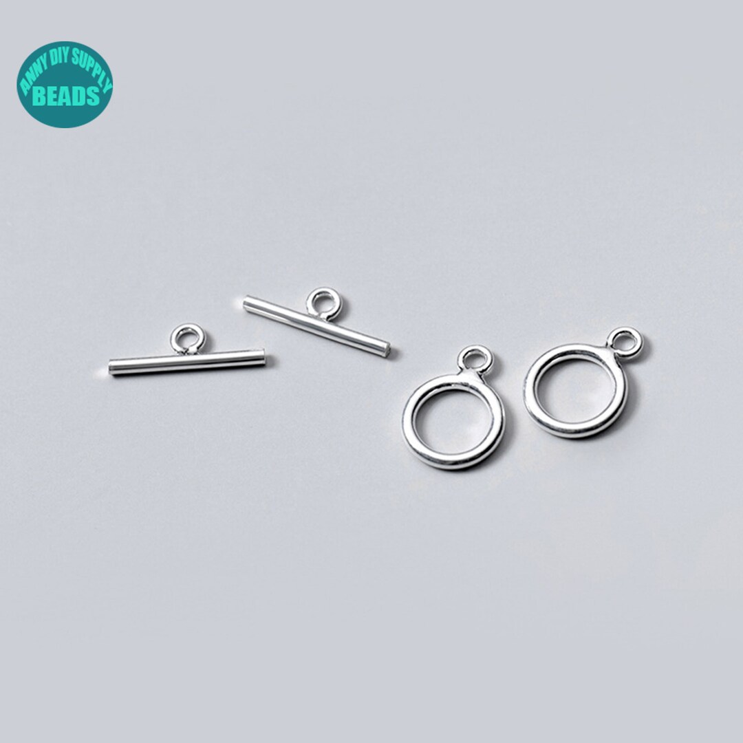 1/2/5/10 Set 10mm S925 Sterling Silver Toggle Clasp,silver Clasp ...
