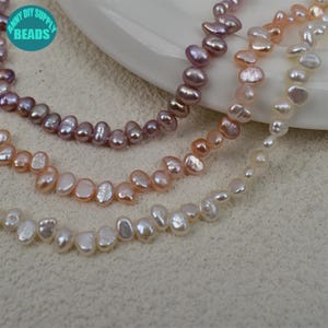 4-5 mm Irregular Shape Freshwater Pearl beads,Natural Pearls,Side Hole Nugget Pearls,Baroque Pearls，Full Strand 35M