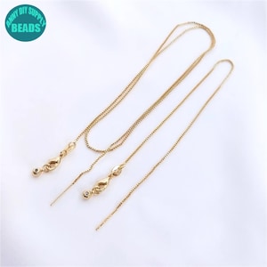 14K Gold Plated Brass sliding adjustable Chain,Box Chain necklace,Necklace Chain,Gold Bracelet Chain,Adjustable Chain