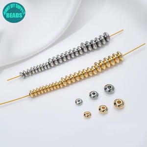 4/5/6 mm Edelstahlperlen, UFO-Edelstahlperlen, Metallperlen, Edelstahlperlen, Schmuckherstellung Perlen, DIY Schmuckzubehör