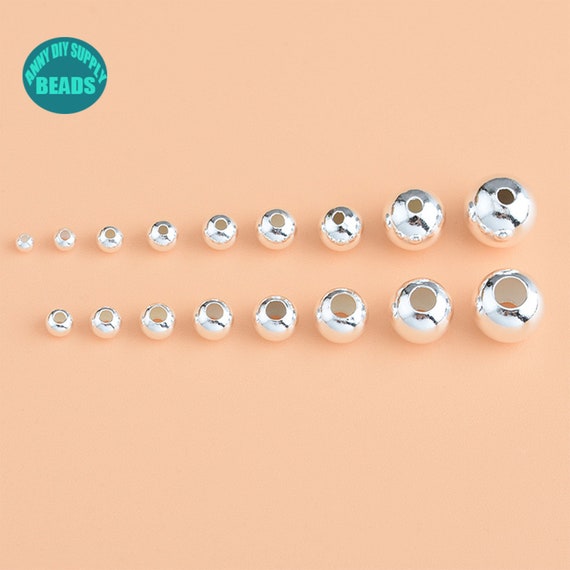 Pack Of 100 Made In USA Sterling Silver 1.8 MM Round Seamless Hollow Beads