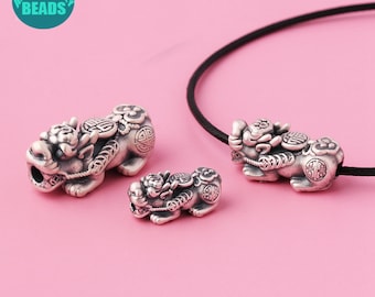 S999 3D hardzilveren Chinese traditionele pixiekralen, focuskralen, pixiekralen, kralen voor armbanden, cadeau voor hem