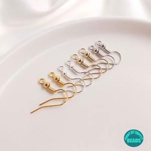 20/100PCS Earring Hooks,Gold Plated Ear Wires,French Hooks,Earwire hooks