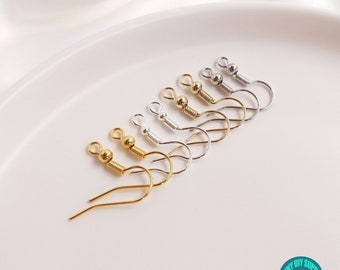 20/100PCS Earring Hooks,Gold Plated Ear Wires,French Hooks, DIY Jewelry Making Supplies