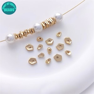 14K Real Gold Plated brass Spacer Beads,Spacer Beads,Metal beads,Tiny Spacers,Irregular Shape spacer Beads,Gold Plated Beads
