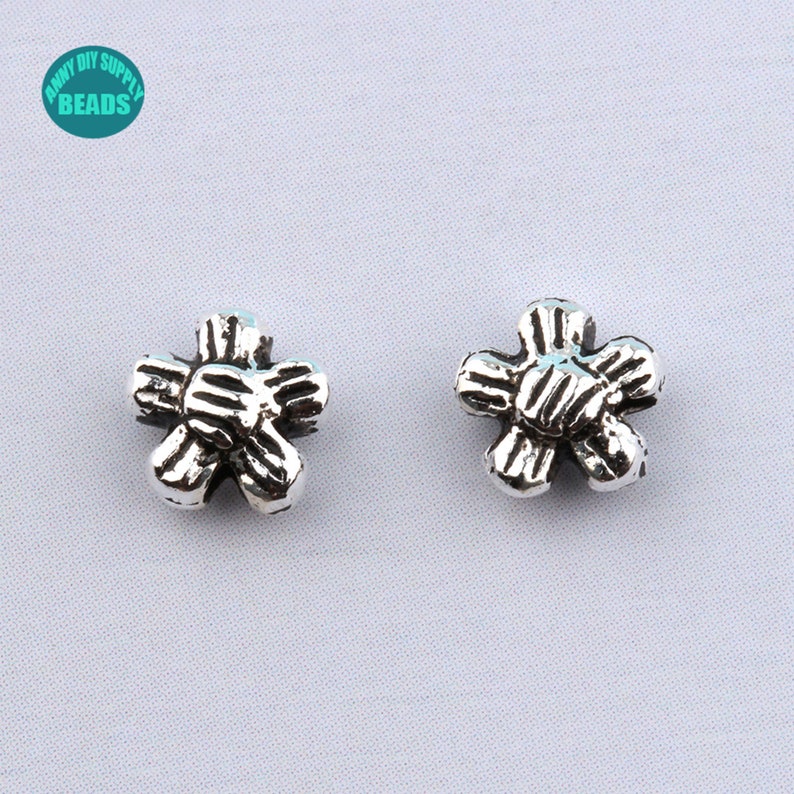 25102050PCS S925 Sterling Silver Space Beads,Flower Bead spacer,Sterling Silver Beads