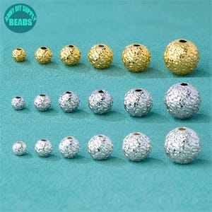 4/5/6/7/8/10mm S925 Sterling Silver Crushed Ice Pattern Beads,Round Sterling Silver Beads,Silver Spacer Beads,Silver Beads