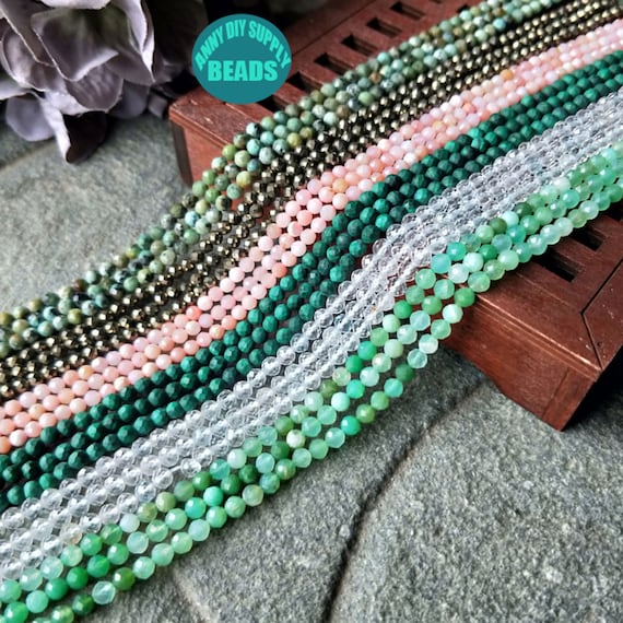 2mm 3mm 4mm Faceted Round Gemstone Beads beads Supply Shop 3mm 4mm