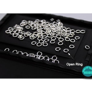 50PCS 100PCS S925 Sterling Silver Open Rings,Silver Jump Rings,Small Size Open Ring,3mm 4mm 5mm Silver Open Ring