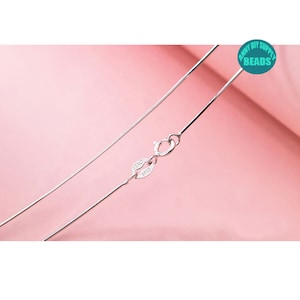 Solid S925 Sterling Silver Chain,Sterling Silver Necklace Chain,16''/18'' image 9