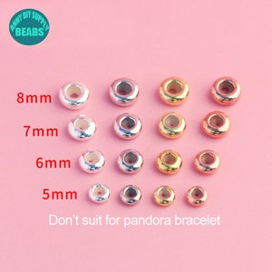 S925 Sterling Silver Sliding Adjustable Beads,Rondelle Rubber Stopper positioning beads,Silver Stopper Beads,bead stoppers