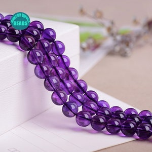 4/6/8/10/12mm 7A Grade Top Quality Genuine Natural Uruguay Amethyst Beads,Dark Purple Amethyst Beads,Purple Amethyst Beads,less crack