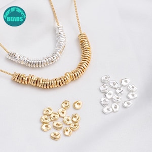 14K Echtvergoldete Messing Spacer Perlen,unregelmäßige Form Spacer,Gold Spacer
