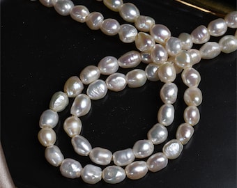 8mm large Hole Baroque Pearls,2.5mm Hole,Large hole Pearl Beads,Nugget Pearl Beads,Freshwater pearls